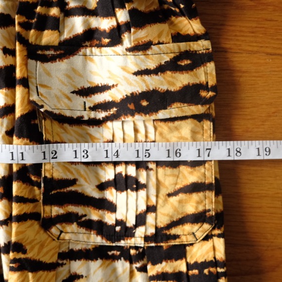 D&G Dolce & Gabbana Tiger Print Utility Cargo Mini Dress IT 42 Brown Yellow Y2K - Picture 10 of 12